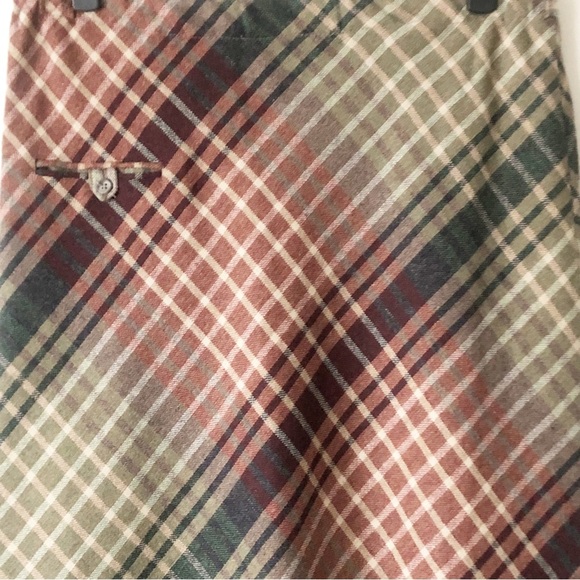 Vintage 70s 80s Summit Plaid A-Line Wool Blend Skirt ILGWU Union Made USA Sz 6 - Picture 14 of 15
